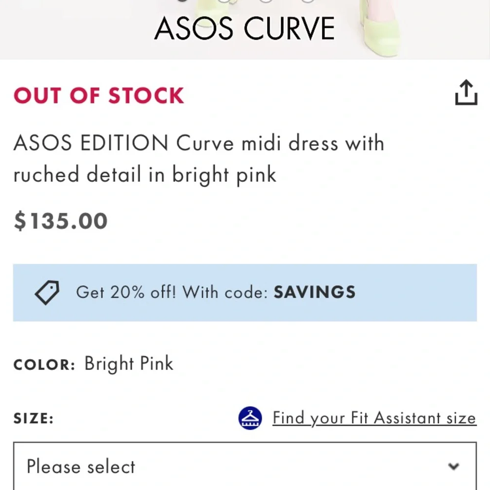 New: asos edition Curve. Ruched Midi Maxi Dress. US Size 20 - Picture 13 of 13